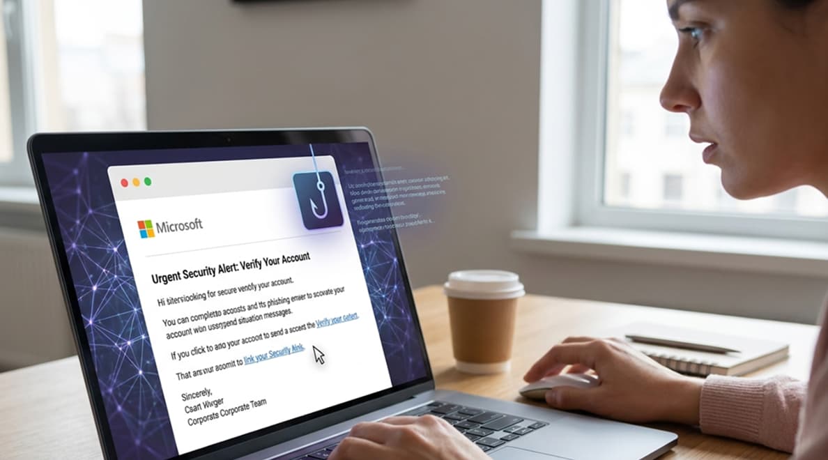 AI-generated phishing email imitating a trusted brand